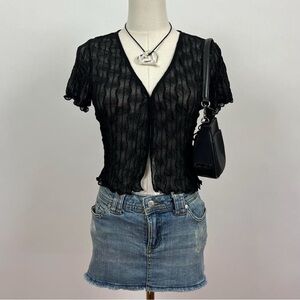 Elegant Black Lace Women Top